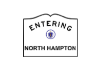 Entering NORTH HAMPTON Sign Sticker vinyl sticker